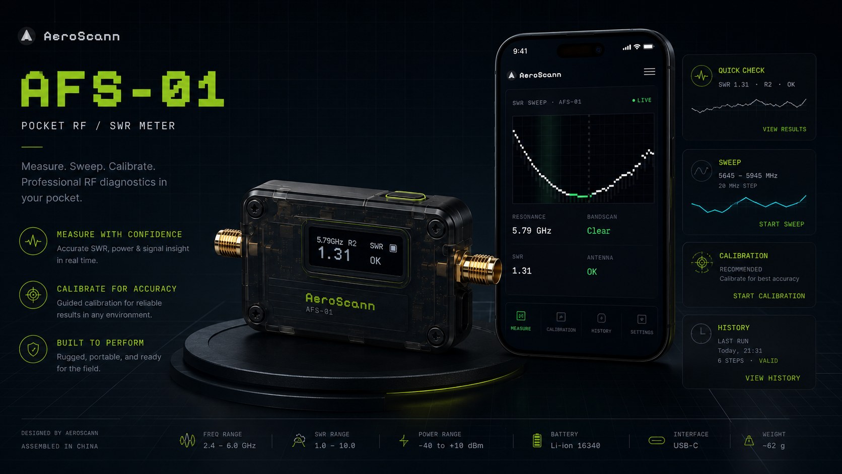 AeroScann AFS-01 OLED App Konzept